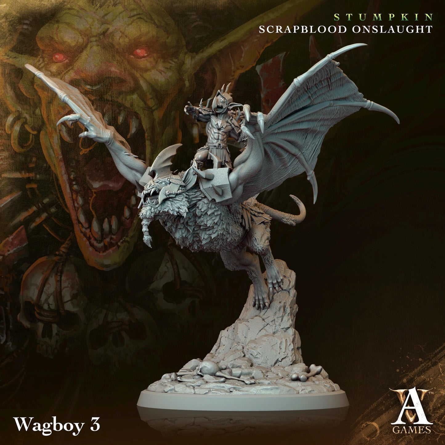 a statue of a dragon on a rock
