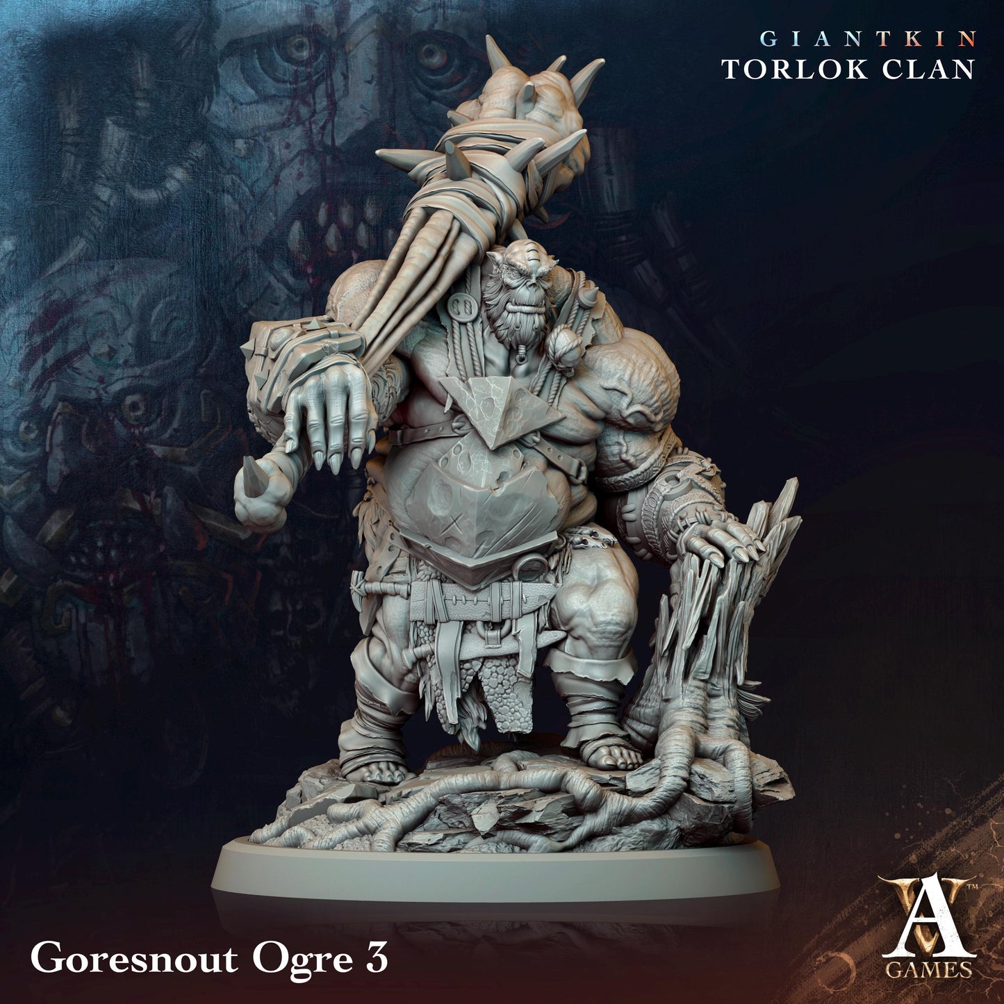 a statue of a demon holding a sword