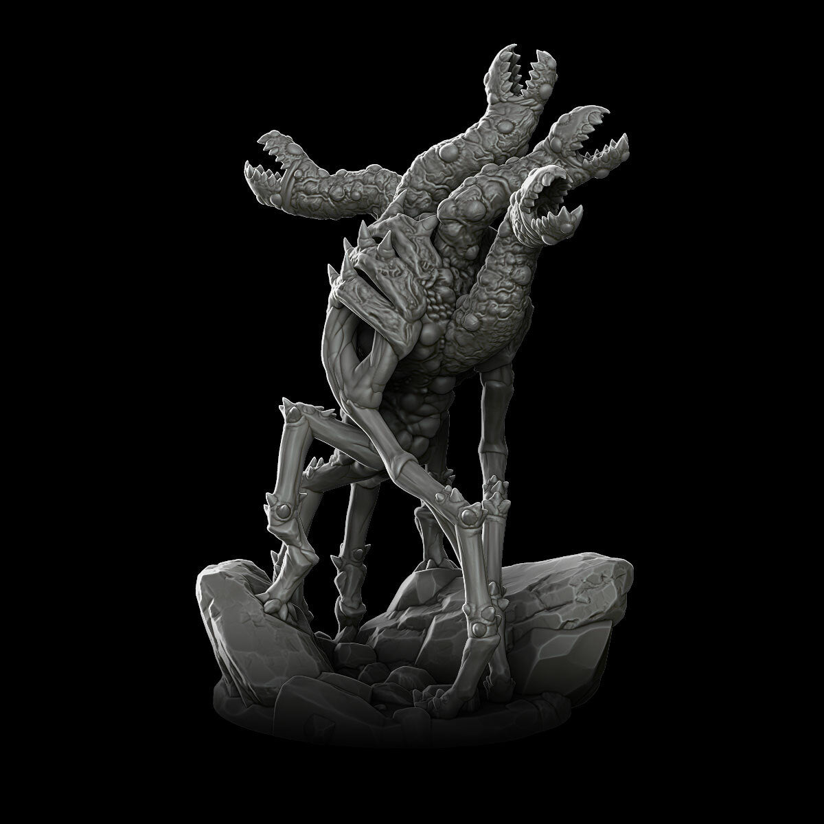 a black and white photo of a statue of a creature