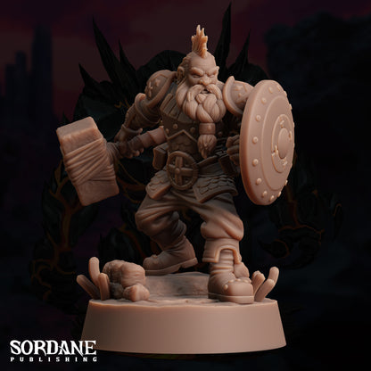 a statue of a man with a sword and shield