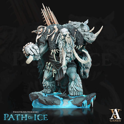 a statue of a troll with horns and horns