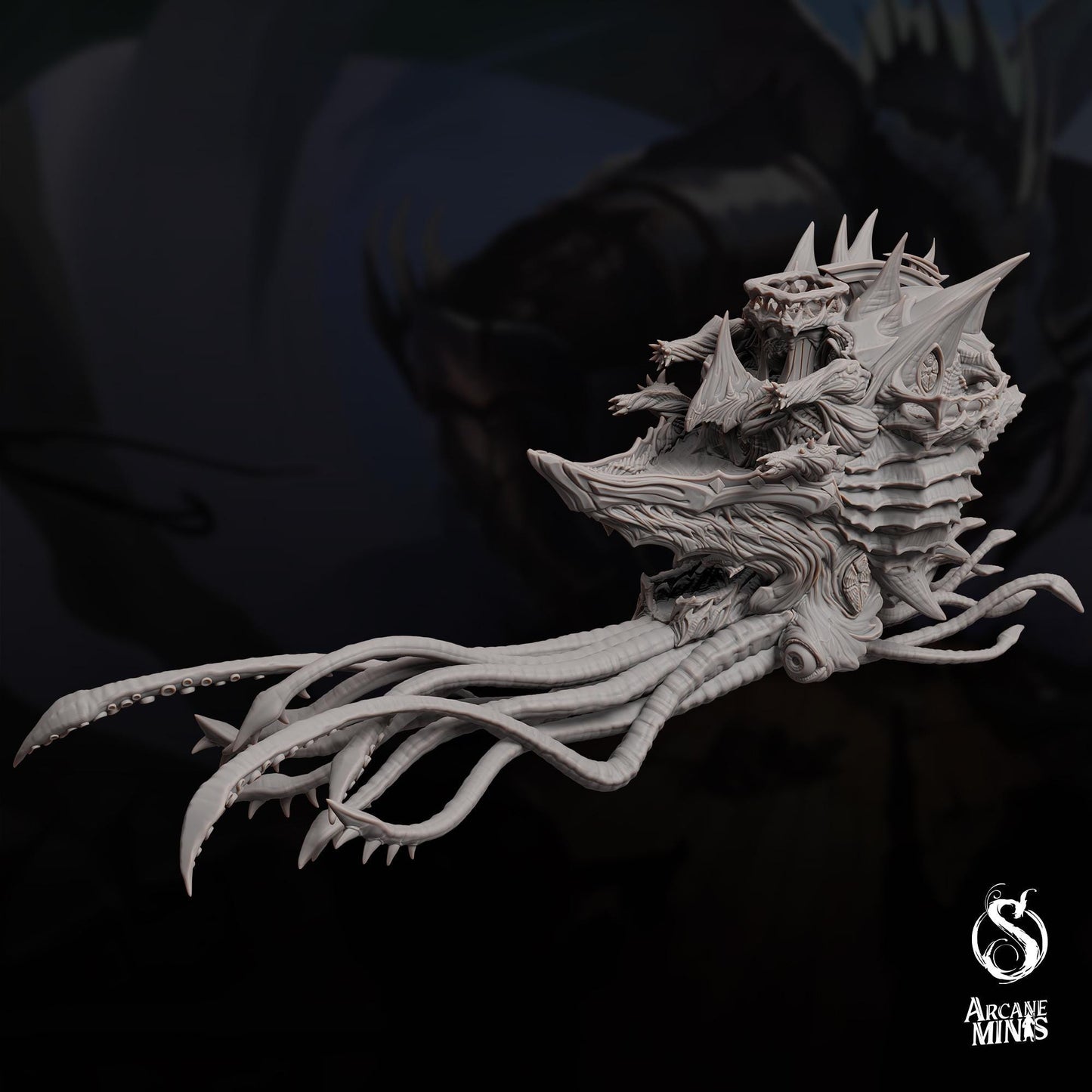 a close up of a model of a creature
