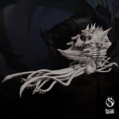 a close up of a model of a creature