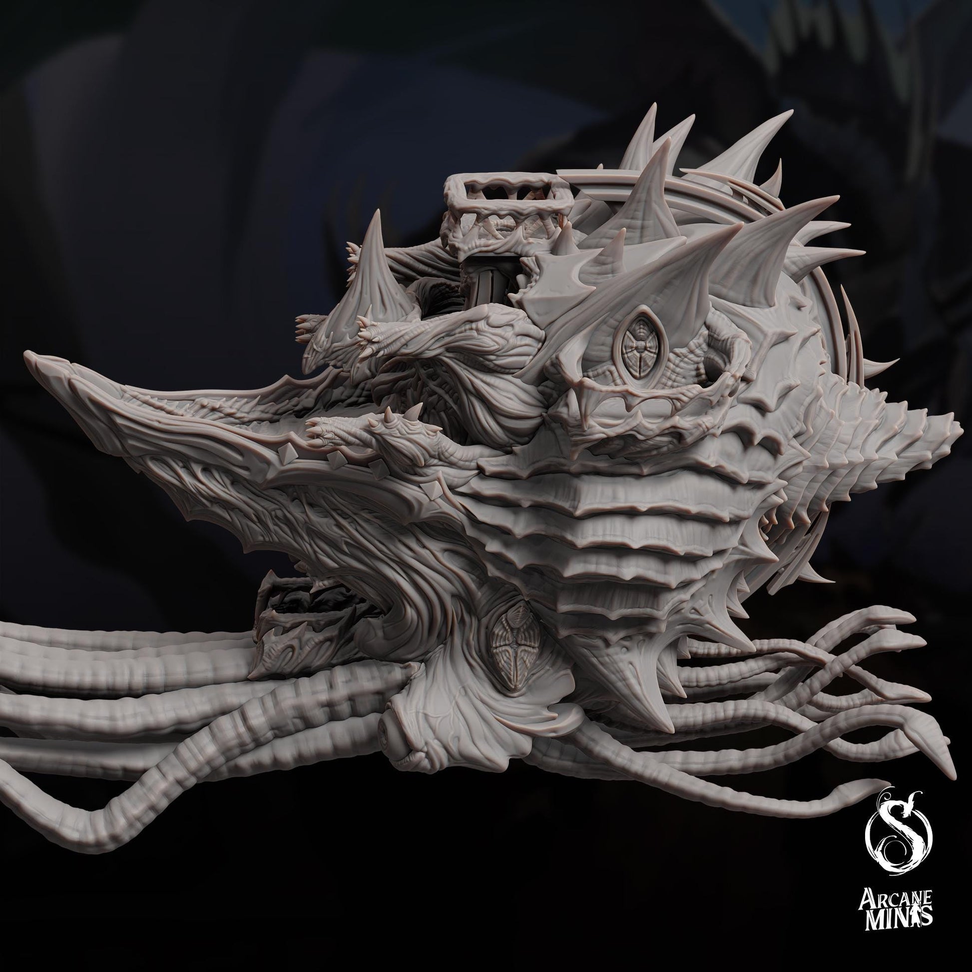 a close up of a sculpture of a dragon