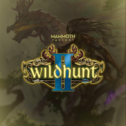 the logo for mammoth factory&#39;s wild hunt