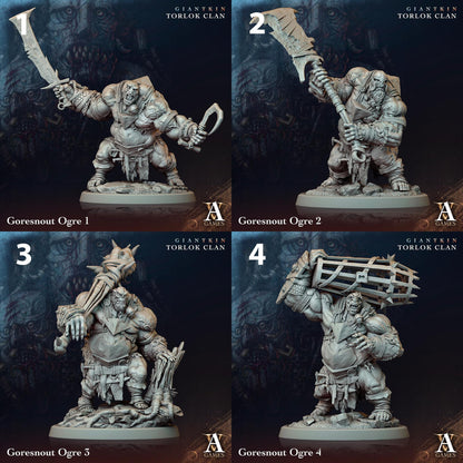 a set of four pictures of a statue of a man holding a giant axe