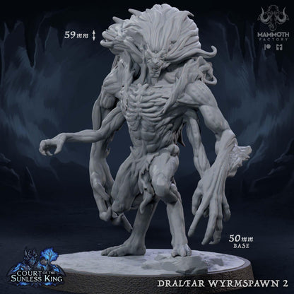 a white statue of a creature with horns and claws