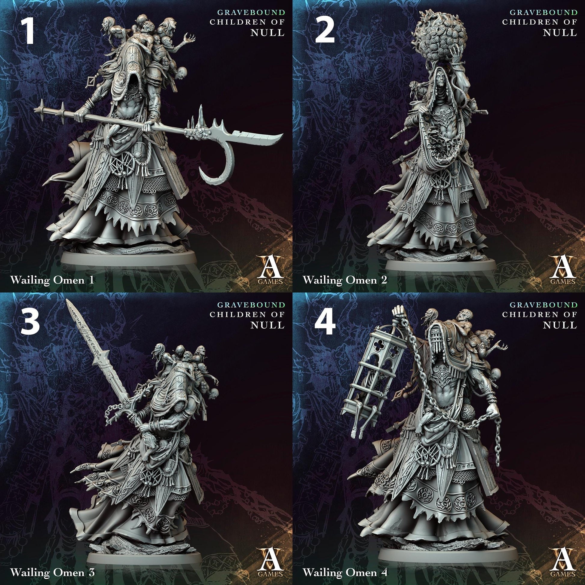 a set of four pictures of a woman with a sword