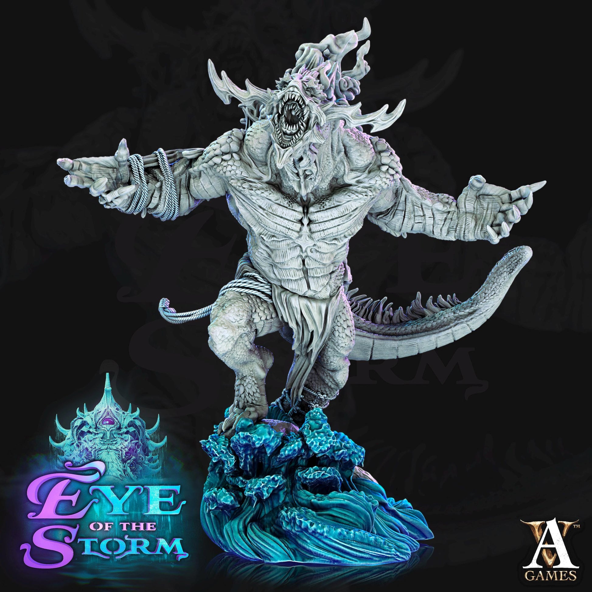 a statue of a creature with a sword
