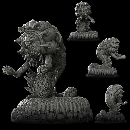 a statue of a creature with many different poses