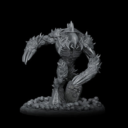 a black and white photo of a statue of a creature
