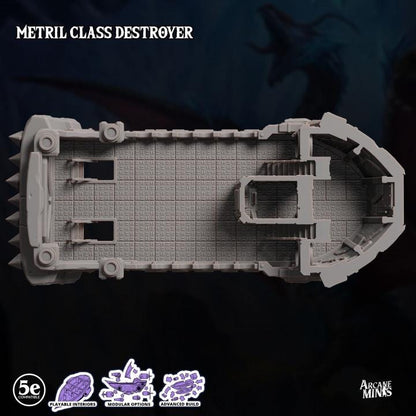 a picture of a model of a metal class destroyer