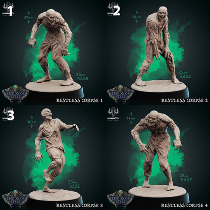 a set of four pictures of a statue of a man