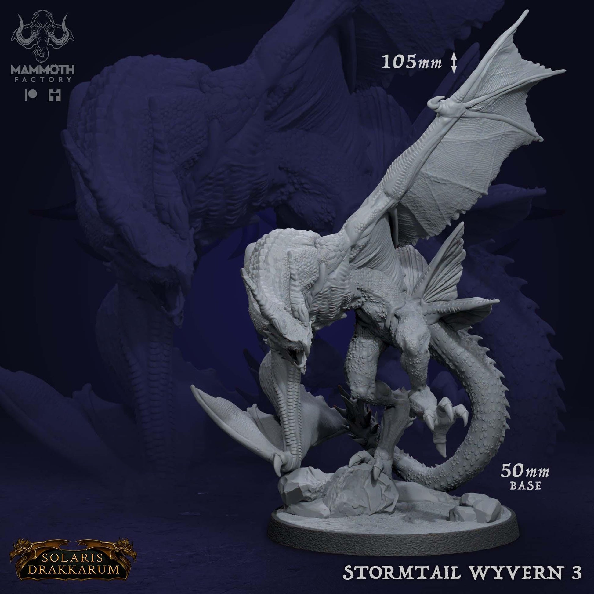 a white statue of a dragon on a dark background