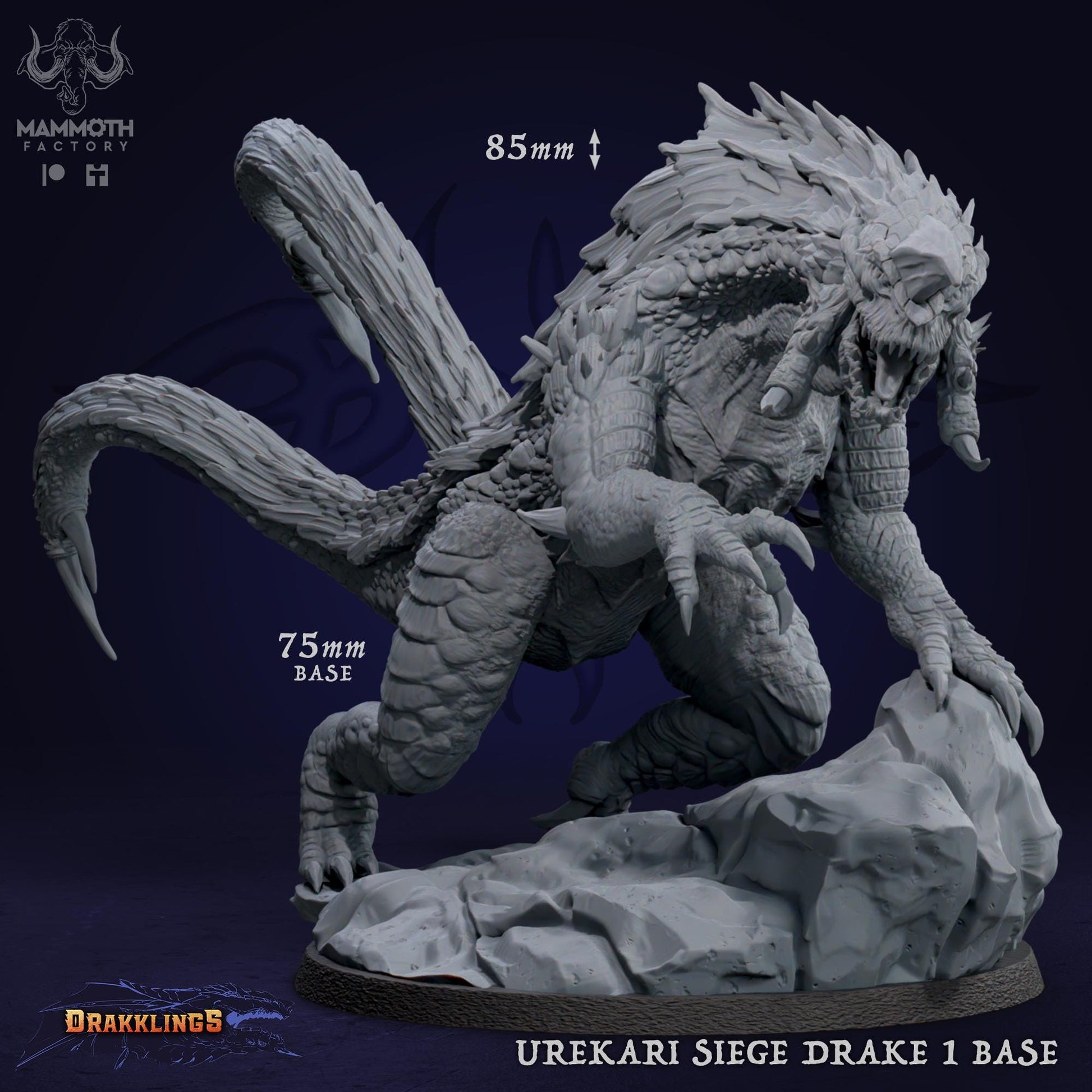 a white statue of a creature on a rock