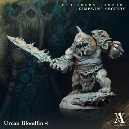 Urcan Bloodfin | Frost Creature Miniature | Archvillain Games | Rimewind Secrets | Resin | Fantasy | DnD | RPG | TTRPG | Tabletop