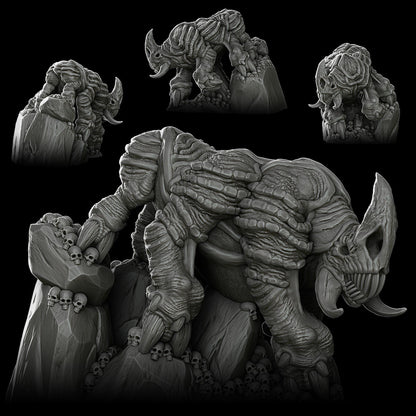 a set of three images of an elephant statue