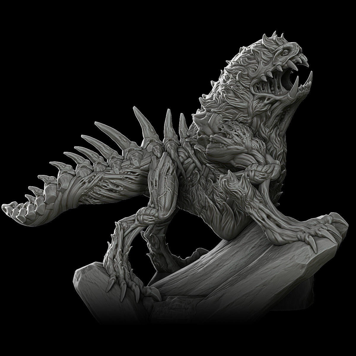 a close up of a statue of a dinosaur