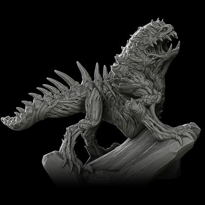 a close up of a statue of a dinosaur