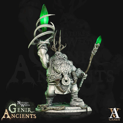 a statue of a wizard holding a staff