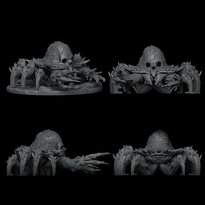 a set of three black and white images of a creature