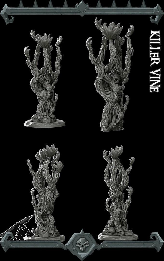 Killer Vine | Plant Miniature | Rocket Pig Games | Resin | Fantasy | DnD | RPG | TTRPG | Tabletop
