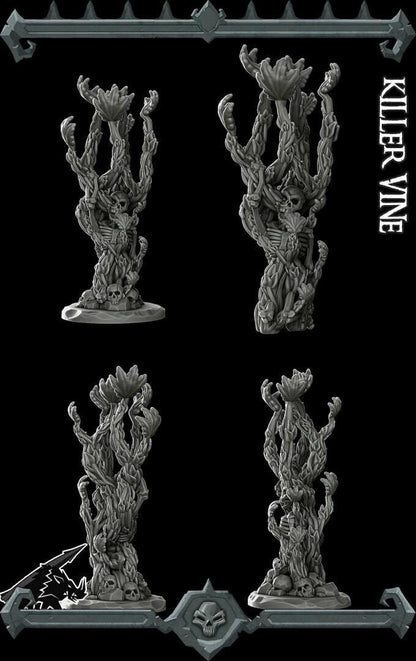Killer Vine | Plant Miniature | Rocket Pig Games | Resin | Fantasy | DnD | RPG | TTRPG | Tabletop
