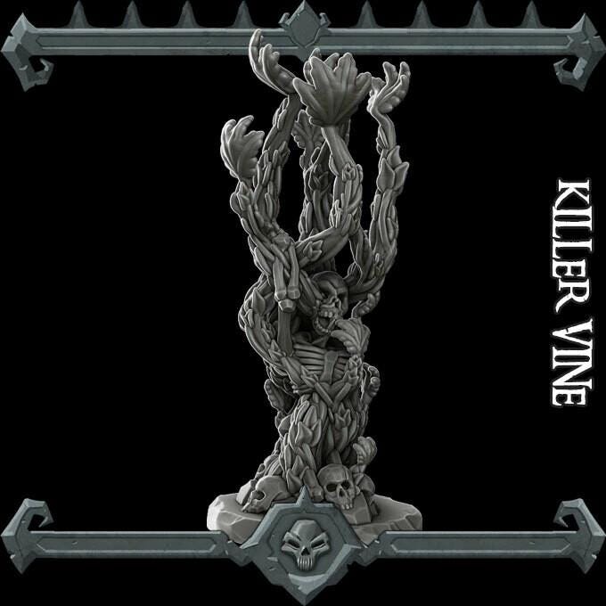 Killer Vine | Plant Miniature | Rocket Pig Games | Resin | Fantasy | DnD | RPG | TTRPG | Tabletop