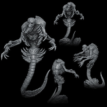 a group of alien figurines on a black background
