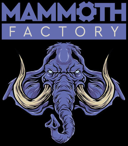 the mammoth factory logo with an elephant&#39;s head
