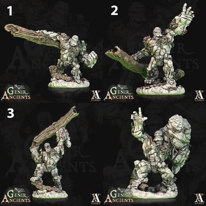 a set of four figurines of a soldier with a gun