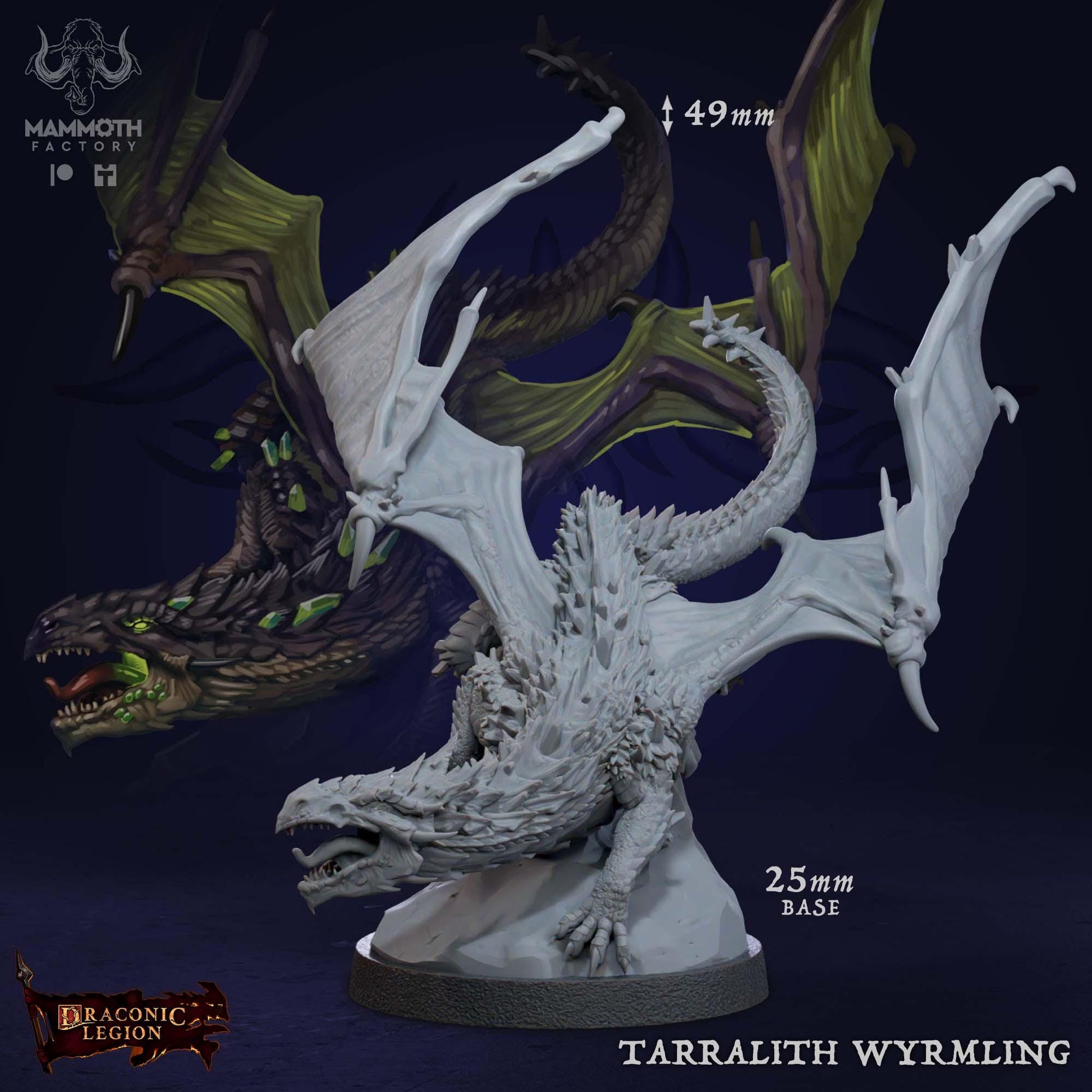 a white statue of a dragon with horns