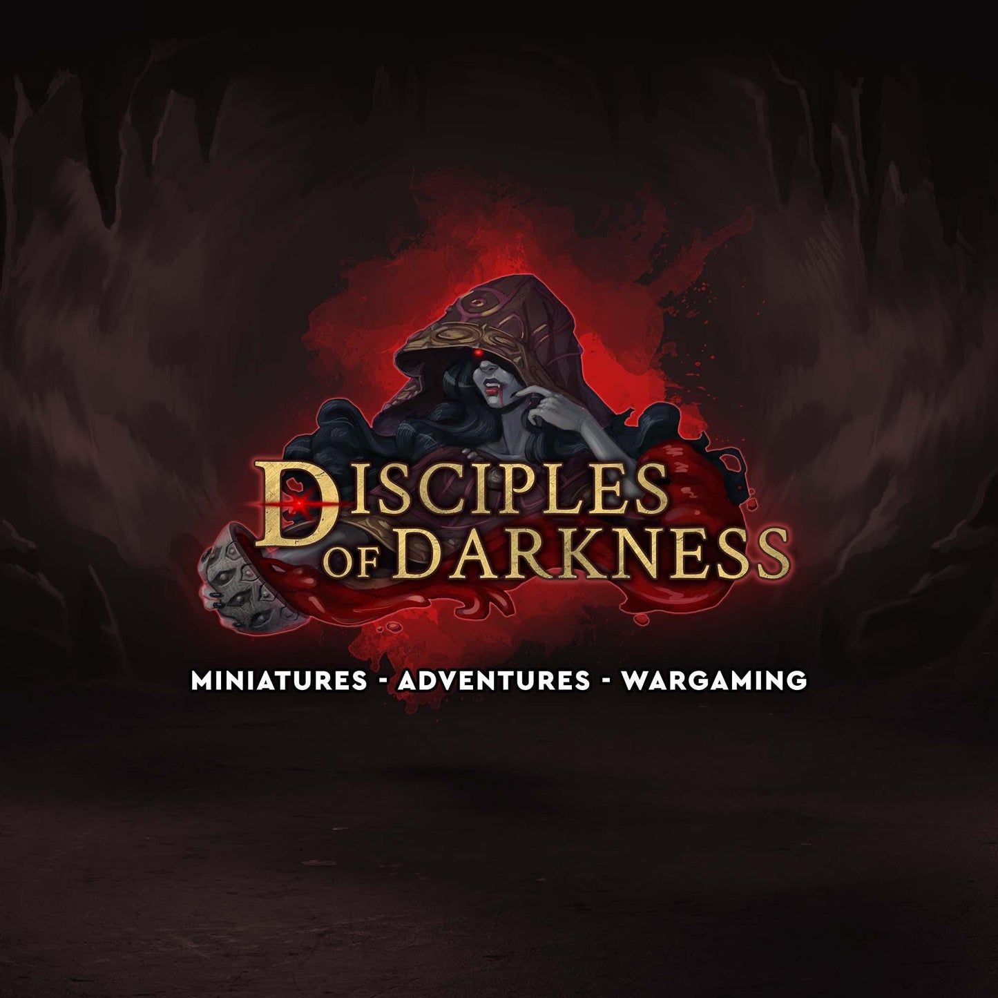 a logo for a game called disciples of darkness