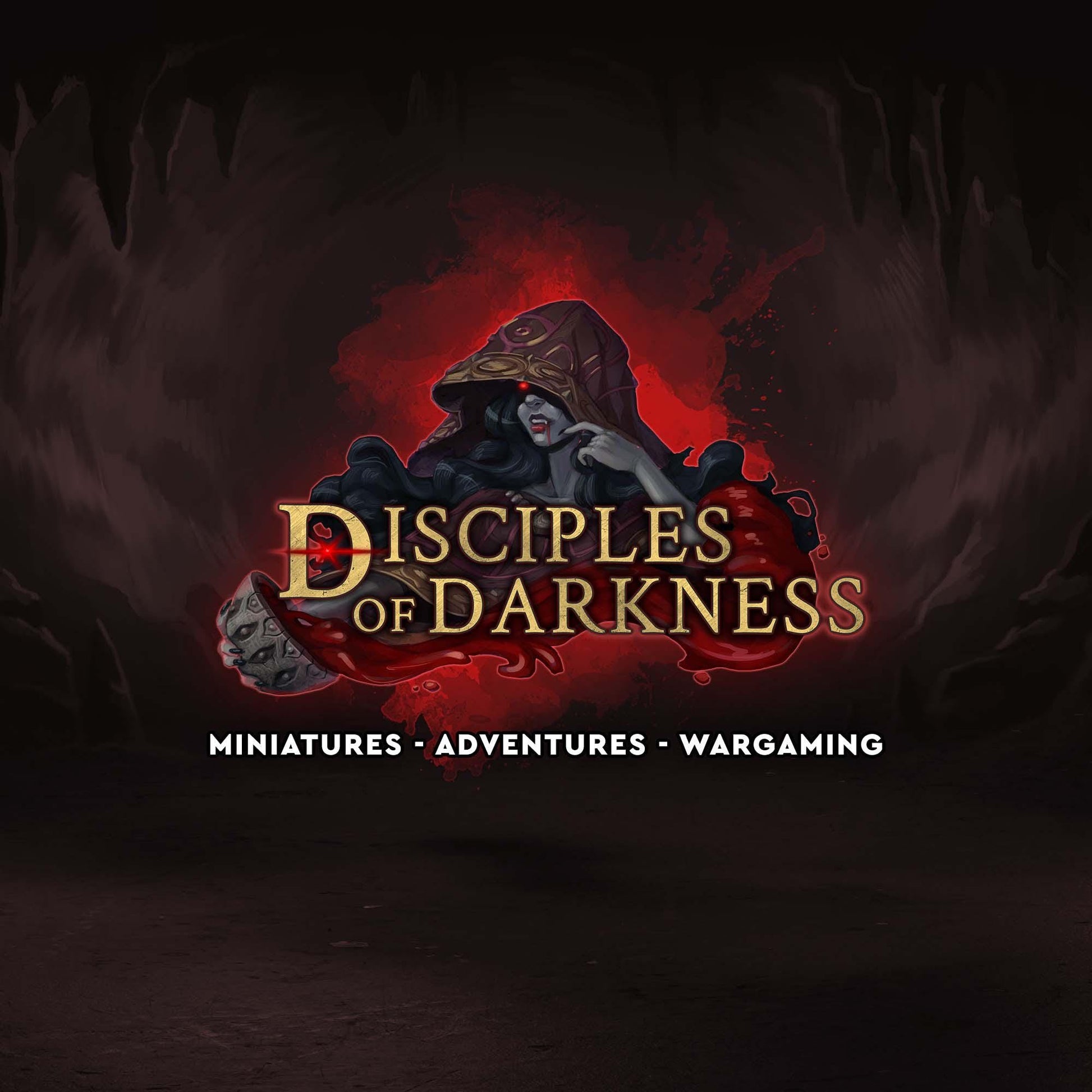 a logo for a game called disciples of darkness