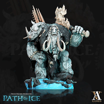 a statue of a troll with horns and horns