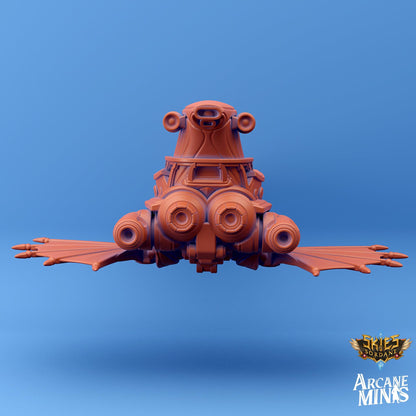 Feros Racing Skiff – 3D Printed Resin Airship, Playable Deck, Tabletop RPG Terrain, Dungeons & Dragons Setpiece, Fast-Flying Miniature