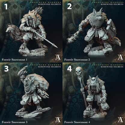 a set of four pictures of a warhammer