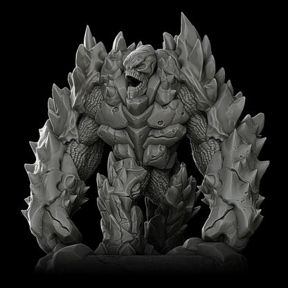a black and white photo of a statue of a monster