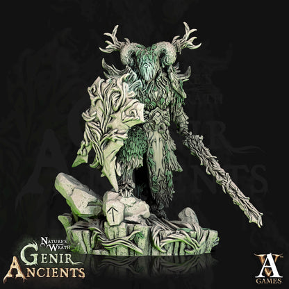 a statue of a demon holding a sword