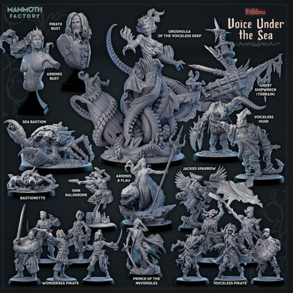 a bunch of miniature figurines that are on display
