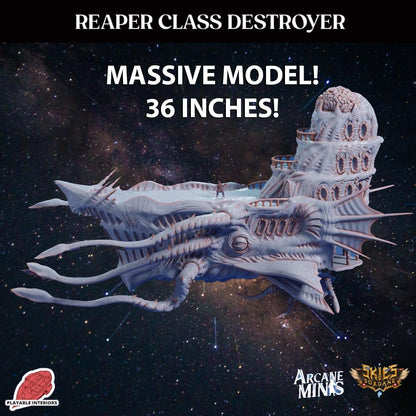 Hivemind Reaper | Massive Airship with Playable Interior and Exterior | DnD | Terrain | TTRPG | Fantasy | RPG | Tabletop | Spelljammer