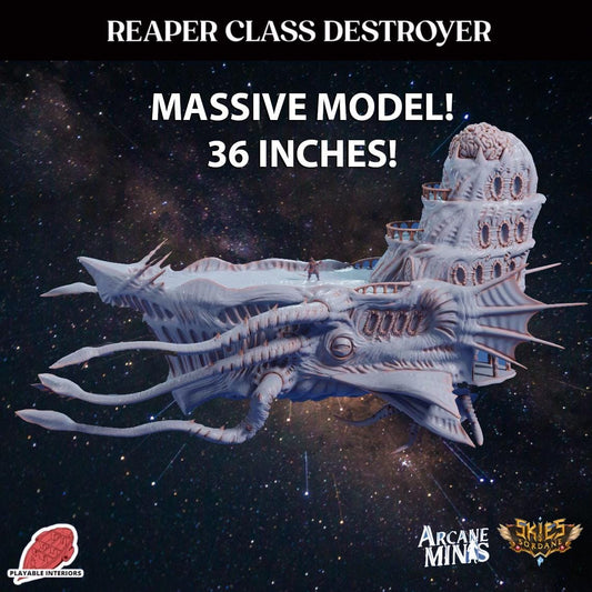 Hivemind Reaper | Massive Airship with Playable Interior and Exterior | DnD | Terrain | TTRPG | Fantasy | RPG | Tabletop | Spelljammer