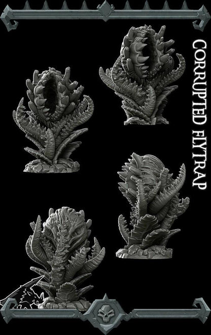 Corrupted Flytrap | Plant Miniature | Rocket Pig Games | Resin | Fantasy | DnD | RPG | TTRPG | Tabletop