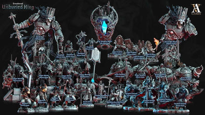 Atrum Rex | Undead Lich Sovereign Miniature | Archvillain games | The Unburied King | Resin | Fantasy | DnD | RPG | TTRPG | Tabletop