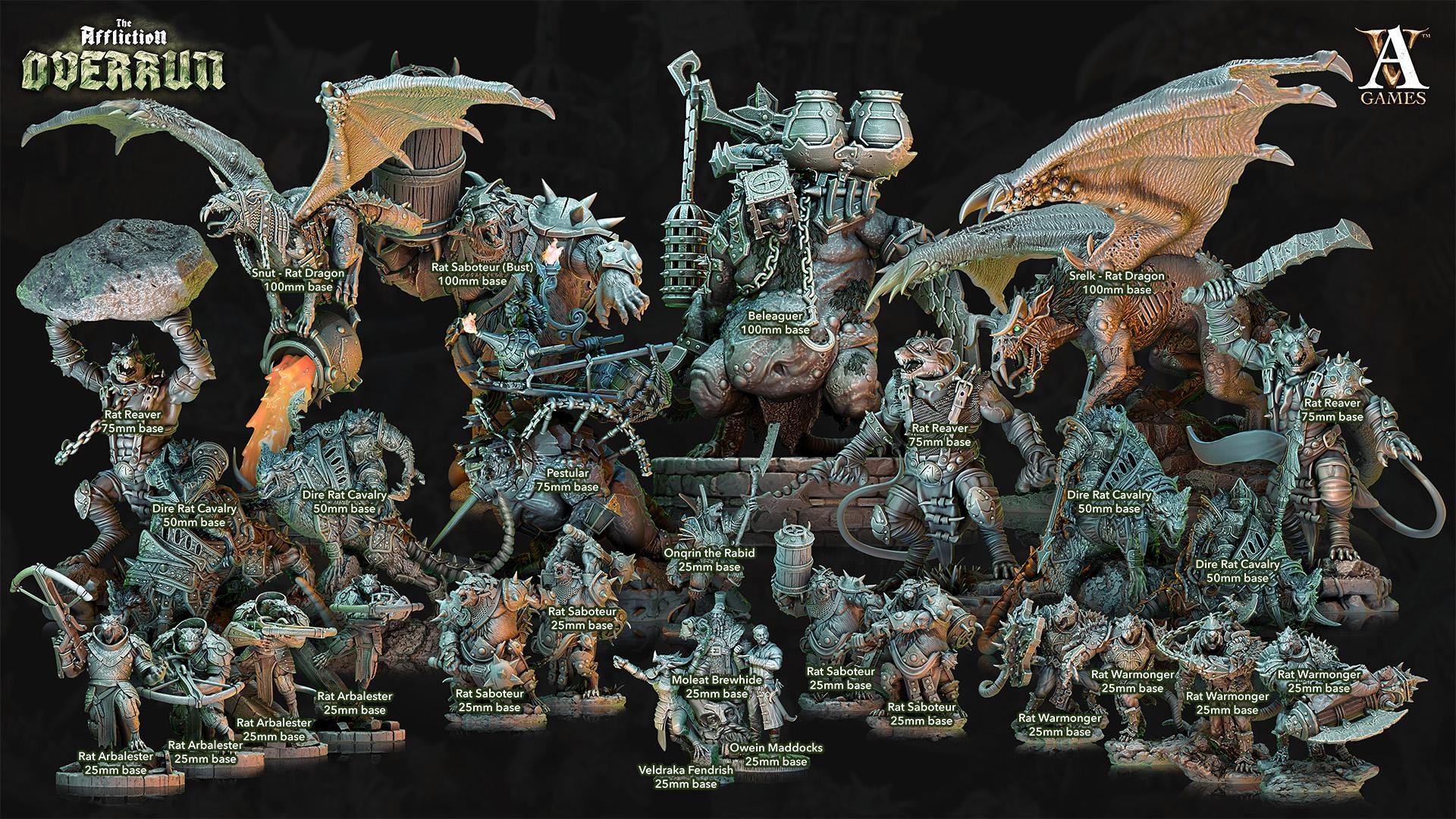 a bunch of different types of warhammer figures