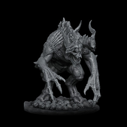 a black and white photo of a demon
