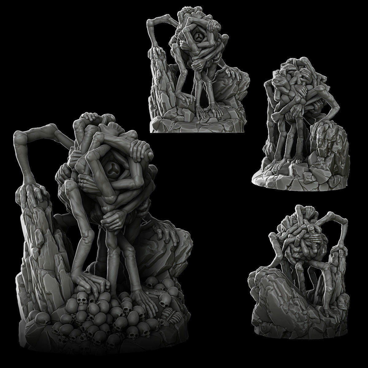 a couple of statues of people hugging each other