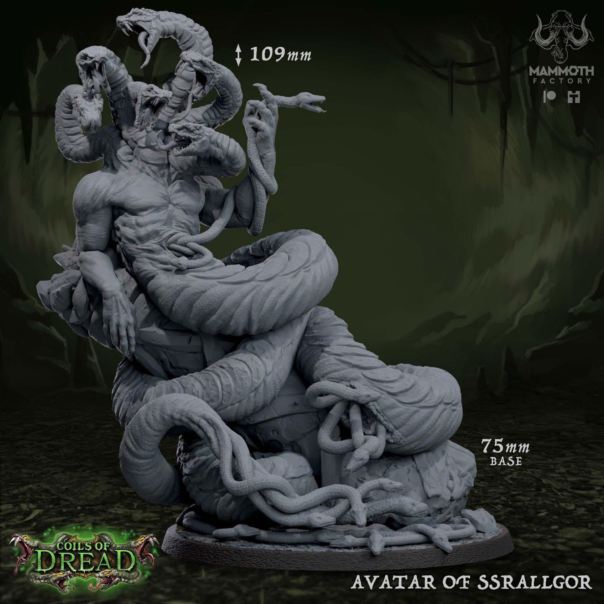 a statue of a woman with two snakes on her back