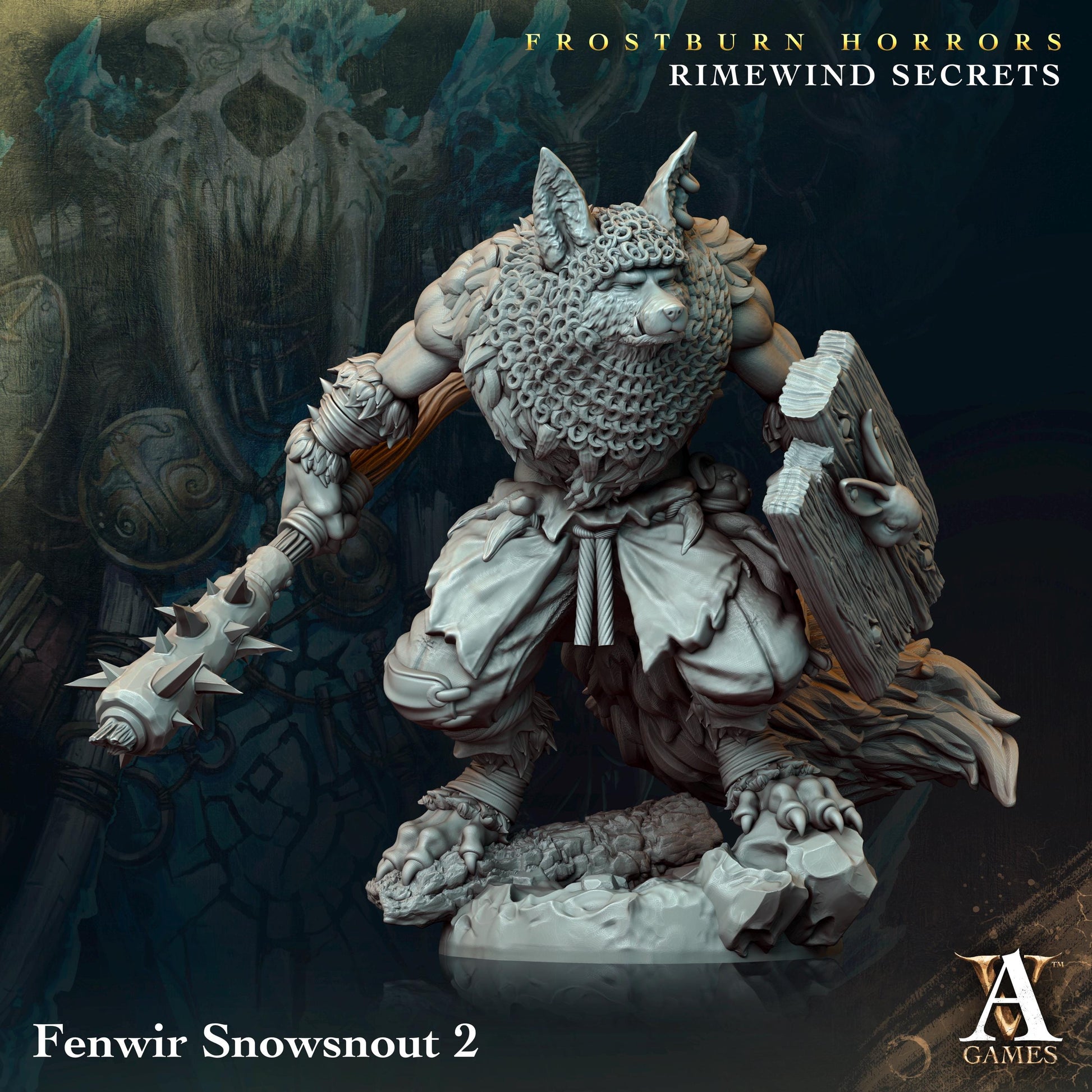 a statue of a demon holding a sword