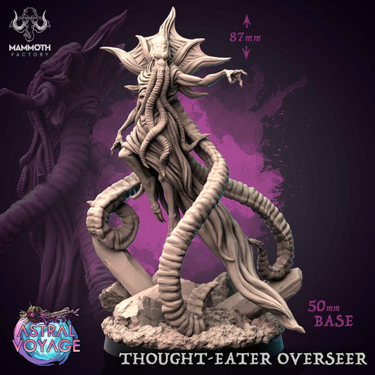 a statue of a demon with a purple background